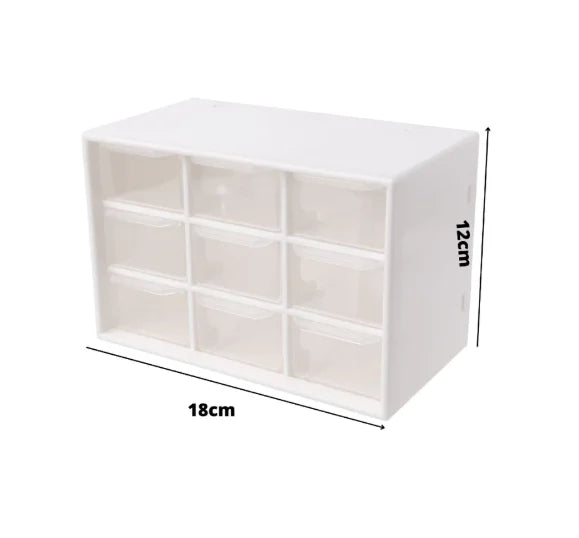 Gaveteiro de Plástico 9 Gavetas – Compacto e Leve