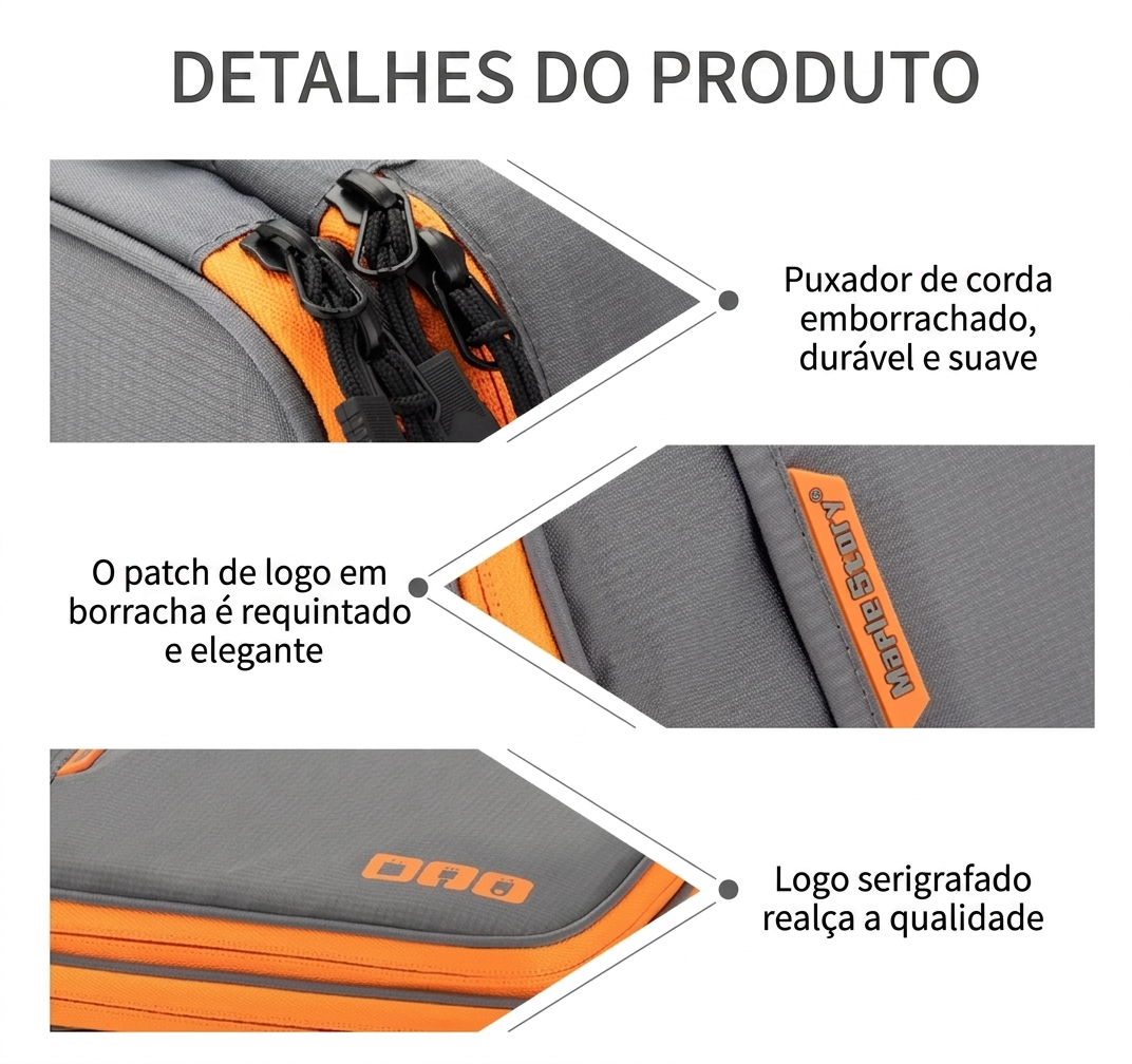 Organizador de Cabos Portátil Impermeável Compacto
