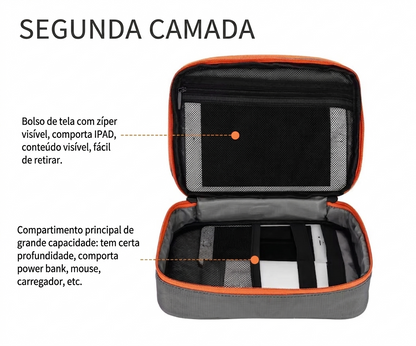 Organizador de Cabos Portátil Impermeável Compacto