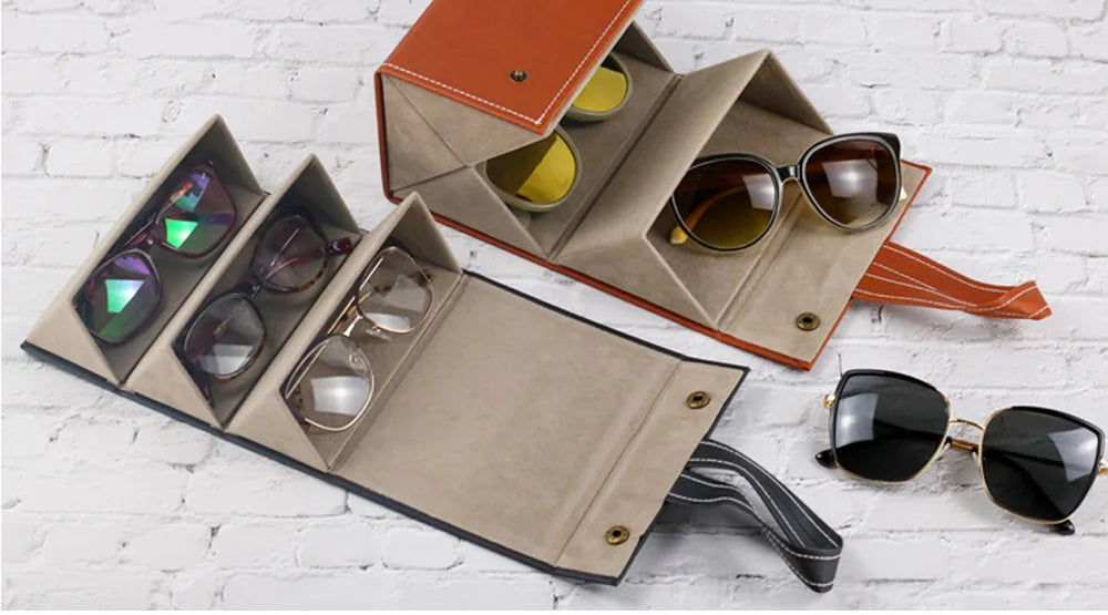 Case de Óculos c/ 3 Divisórias – Couro Resistente