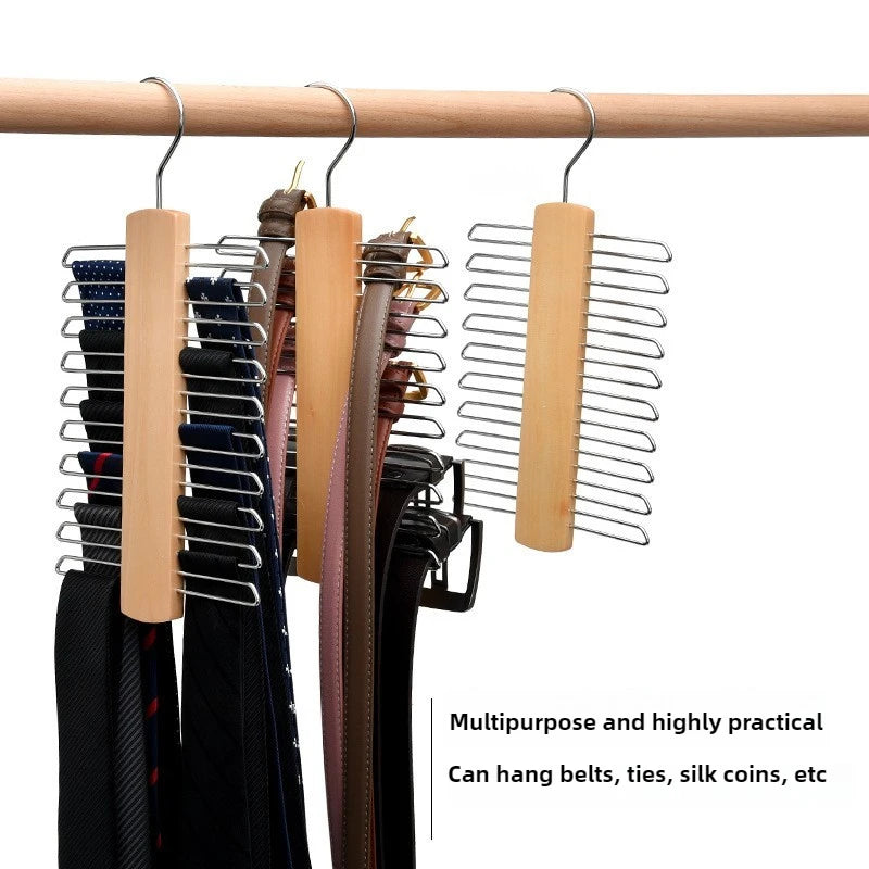 Cabide Multiuso de Madeira para Gravatas, Cintos e Lenços