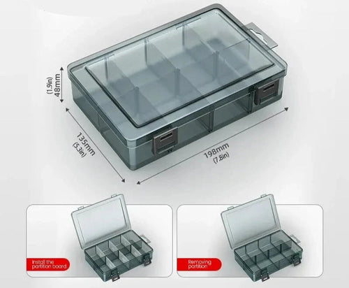 Caixa Plástica de Ferramentas com Divisórias Removíveis