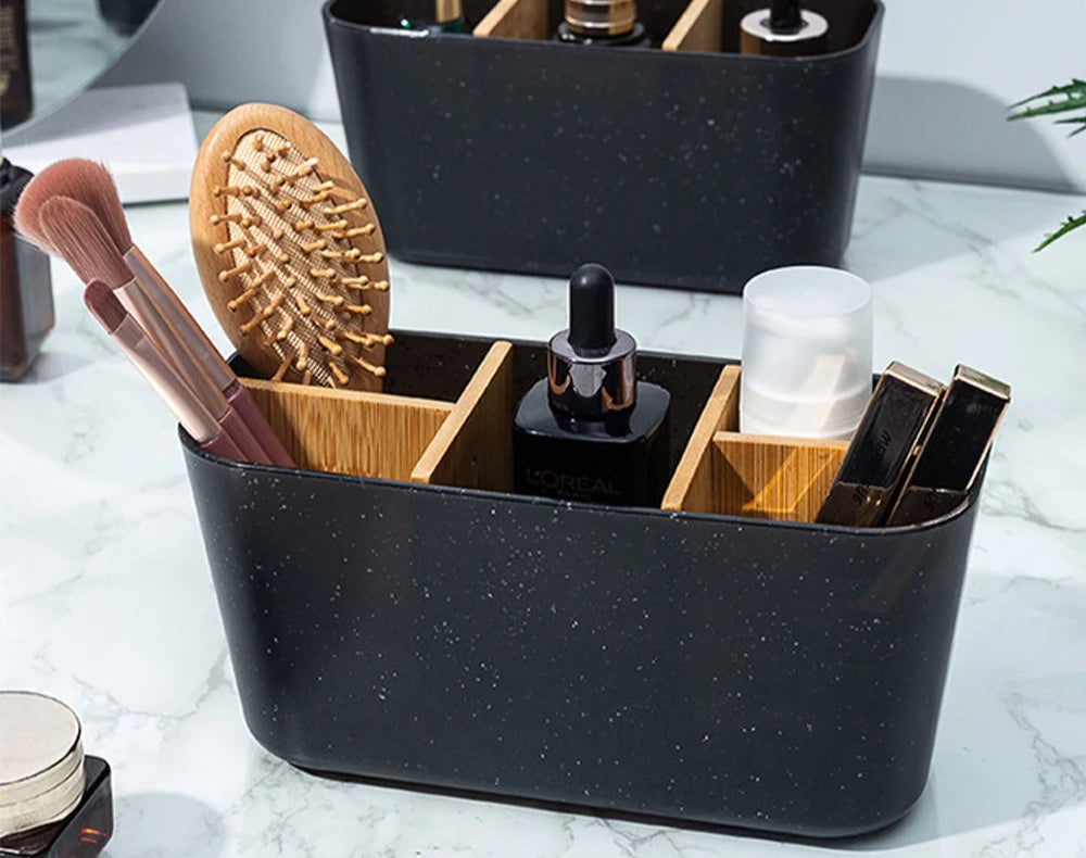 Porta Escova e Acessórios de Banheiro em Bambu