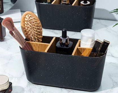 Porta Escova e Acessórios de Banheiro em Bambu