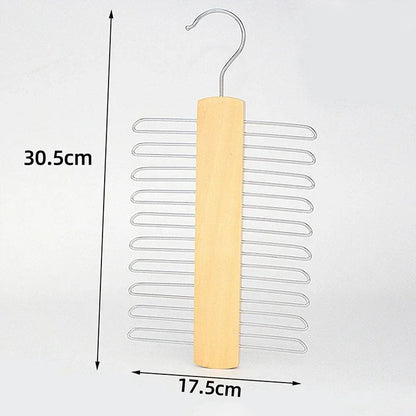 Cabide Multiuso de Madeira para Gravatas, Cintos e Lenços