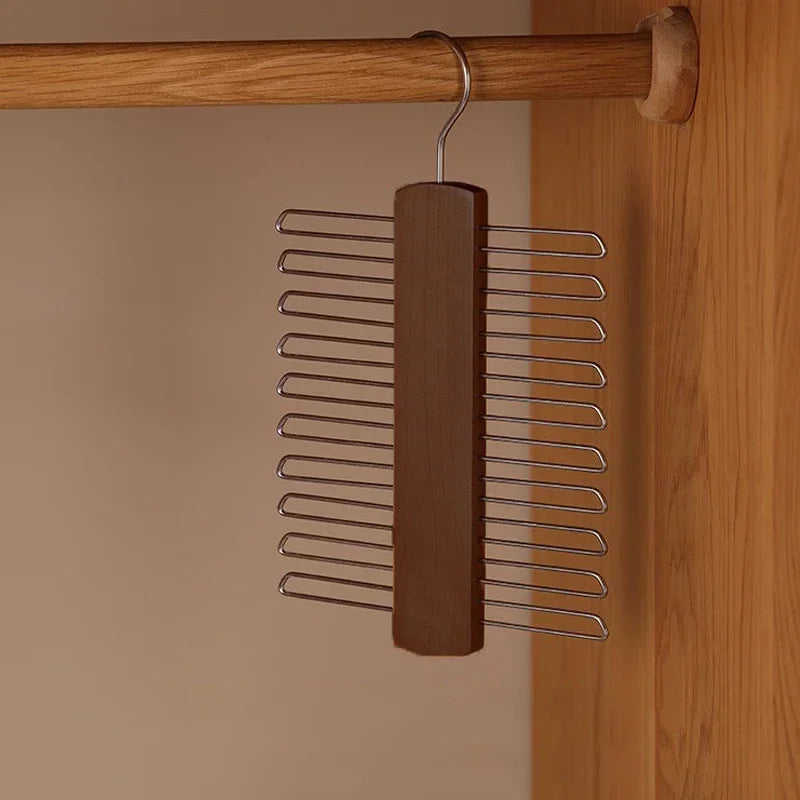 Cabide Multiuso de Madeira para Gravatas, Cintos e Lenços