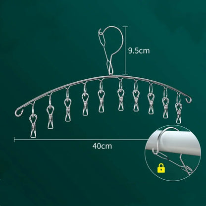 Cabide de Secagem Inox com Pregadores – Meias