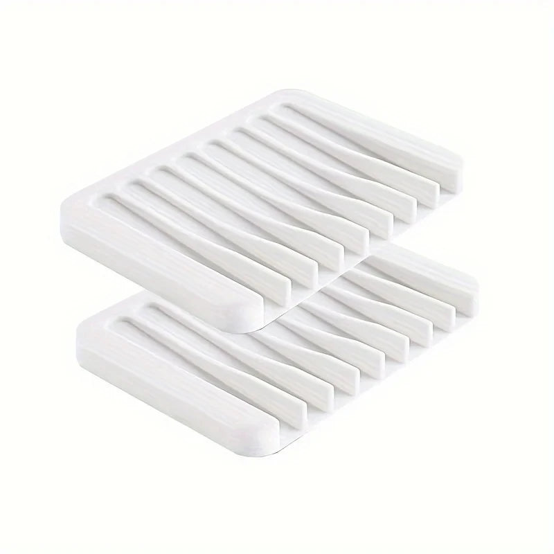 "Porta Sabão Silicone com Drenagem Rápida – Kit 2 Peças"