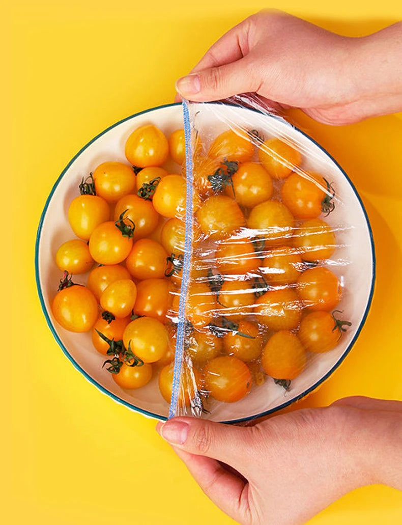 100 Capas Descartáveis de Armazenamento de Alimentos Cozinha