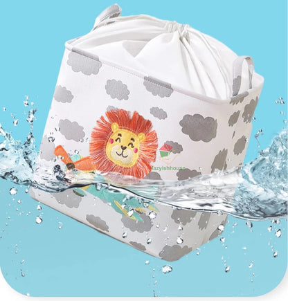 Cesta Dobrável de Linho Infantil – Espaçosa e Resistente