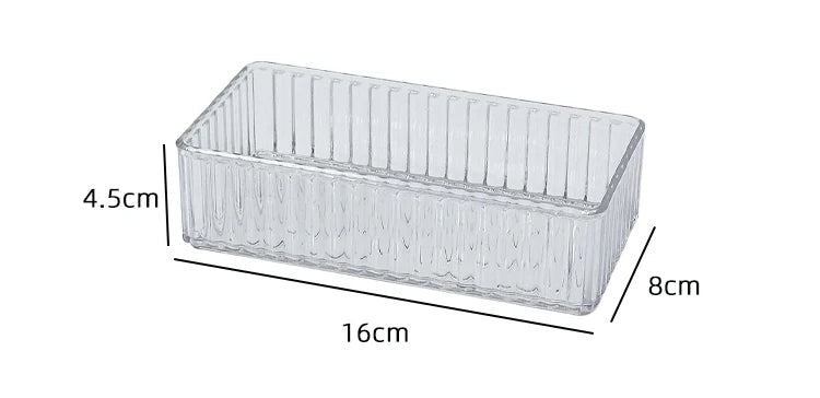 Kit Organizadores de Gaveta de Plástico Transparente