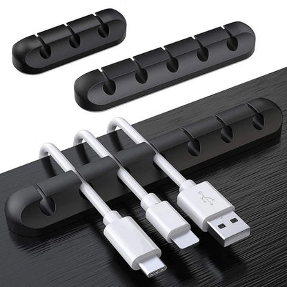 Organizador de Cabos USB e Fios – Suporte de Mesa Adesivo