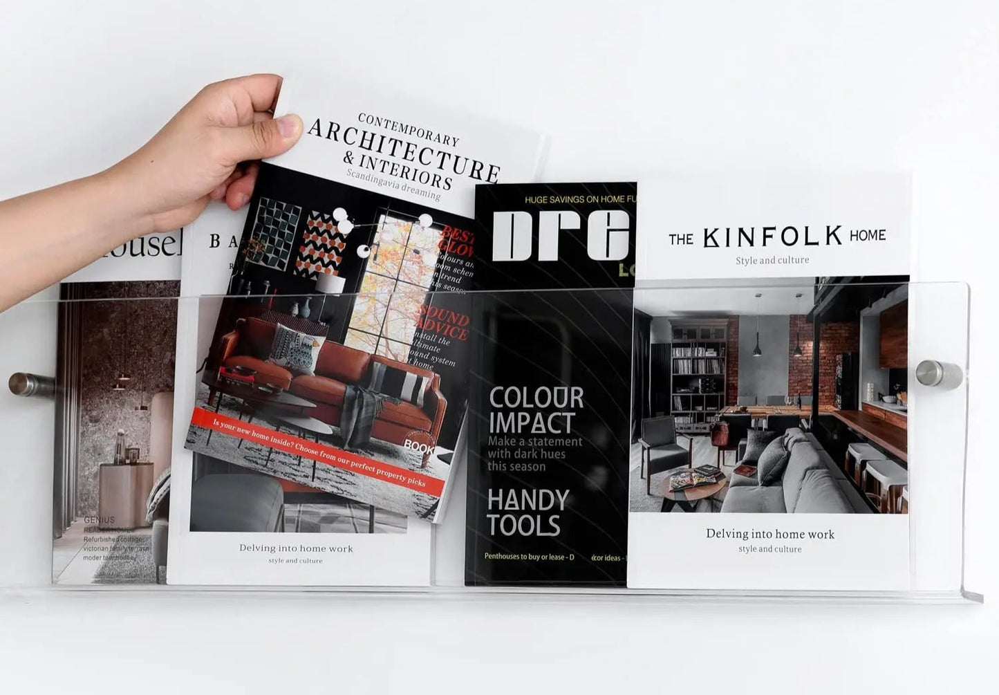 Organizador de Papéis Acrílico 12 Cores – Parede Escritório