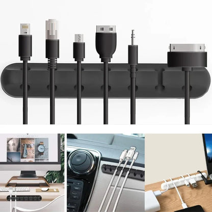Organizador de Cabos USB e Fios – Suporte de Mesa Adesivo