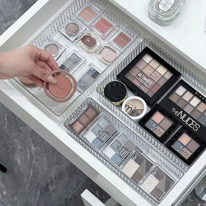 Kit Organizadores de Gaveta de Plástico Transparente