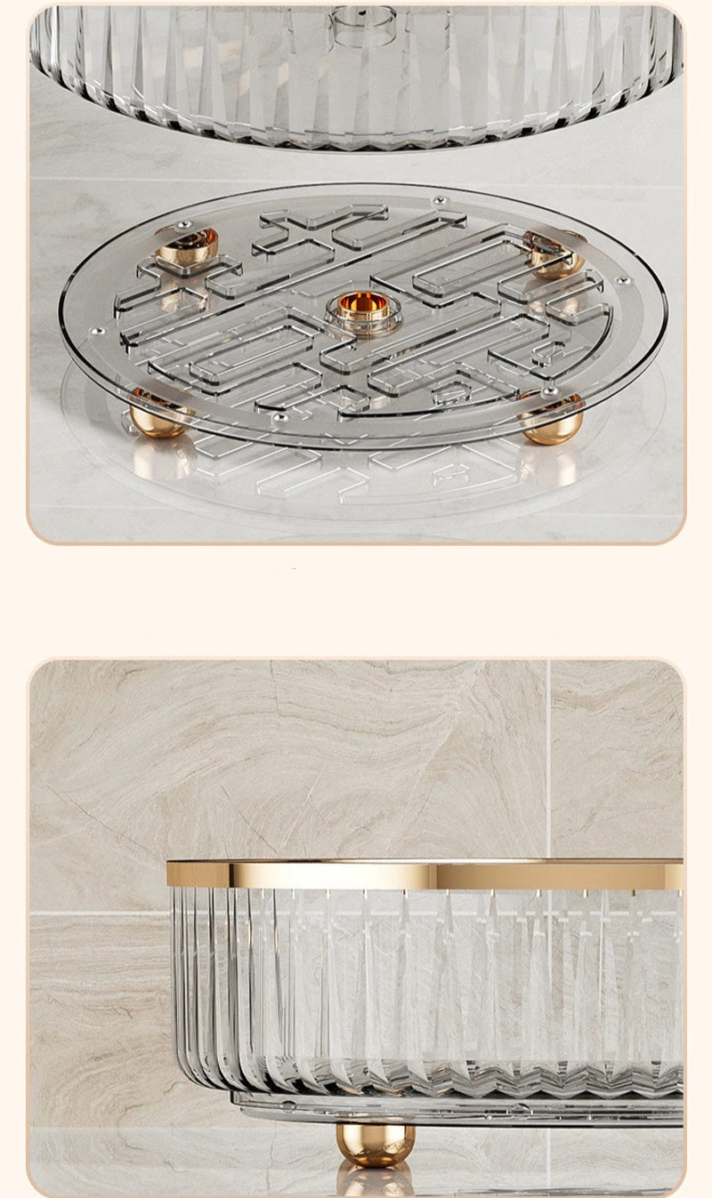 Bandeja Rotativa para Perfume e Maquiagem – Elegância e Praticidade