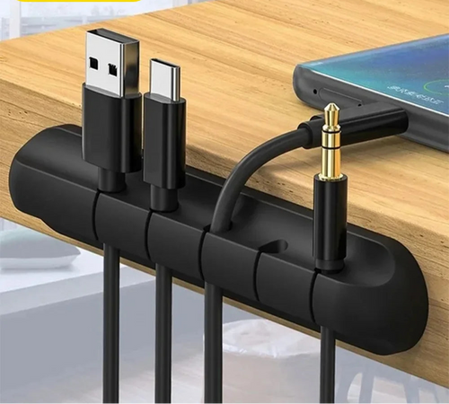 Organizador de Cabos USB e Fios – Suporte de Mesa Adesivo