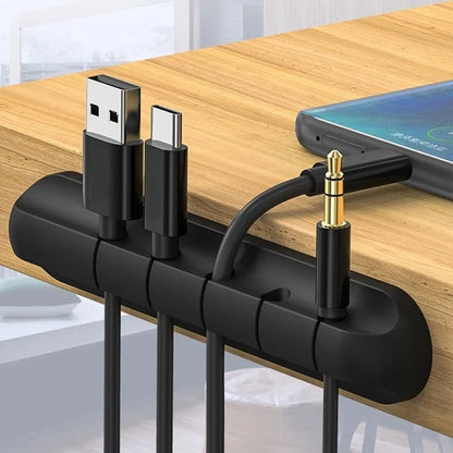 Organizador de Cabos USB e Fios – Suporte de Mesa Adesivo