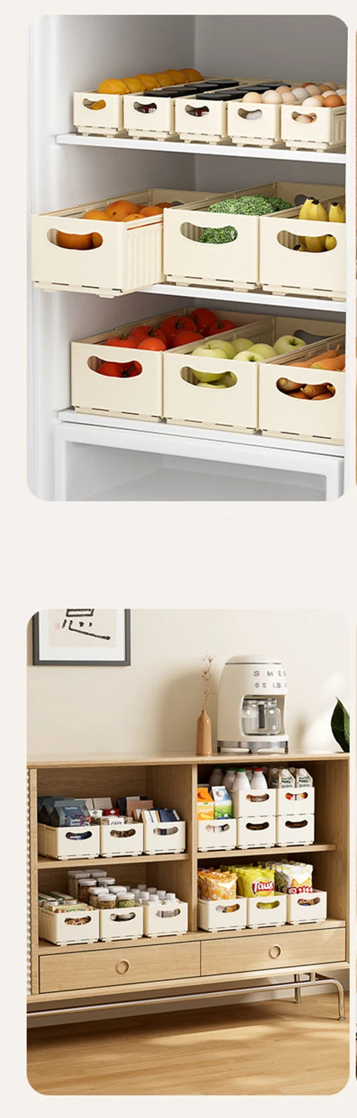 Organizador Retrátil 3 Peças Ajustável Empilhável