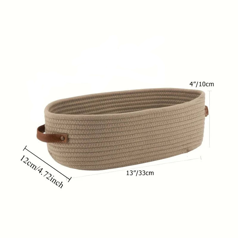 Cesta Oval de Tecido para Banheiro – Organizador Moderno