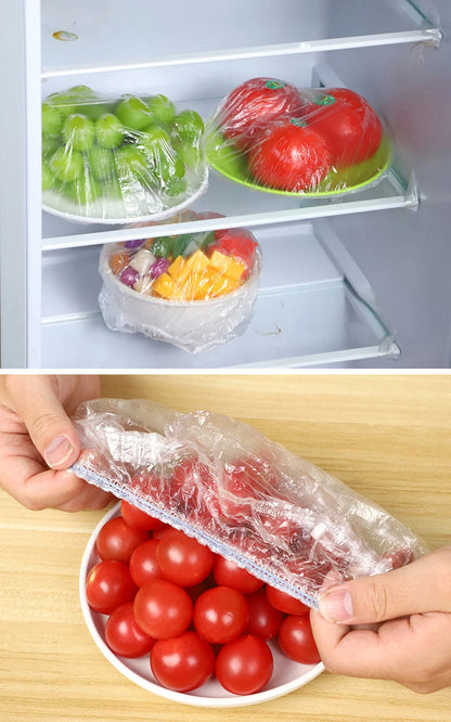 100 Capas Descartáveis de Armazenamento de Alimentos Cozinha