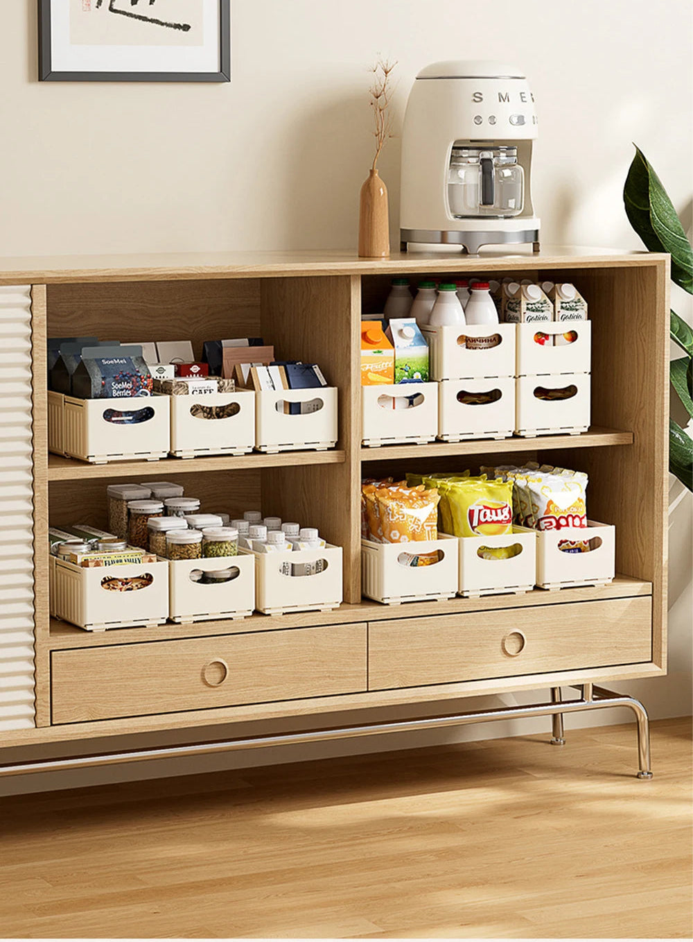 Organizador Retrátil 3 Peças Ajustável Empilhável