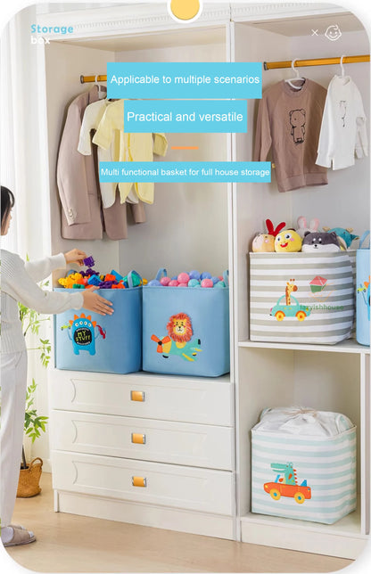 Cesta Dobrável de Linho Infantil – Espaçosa e Resistente