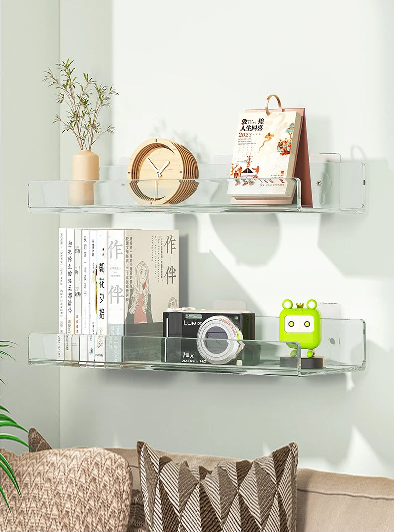 Prateleira Flutuante Acrílica – Instalação Sem Furos