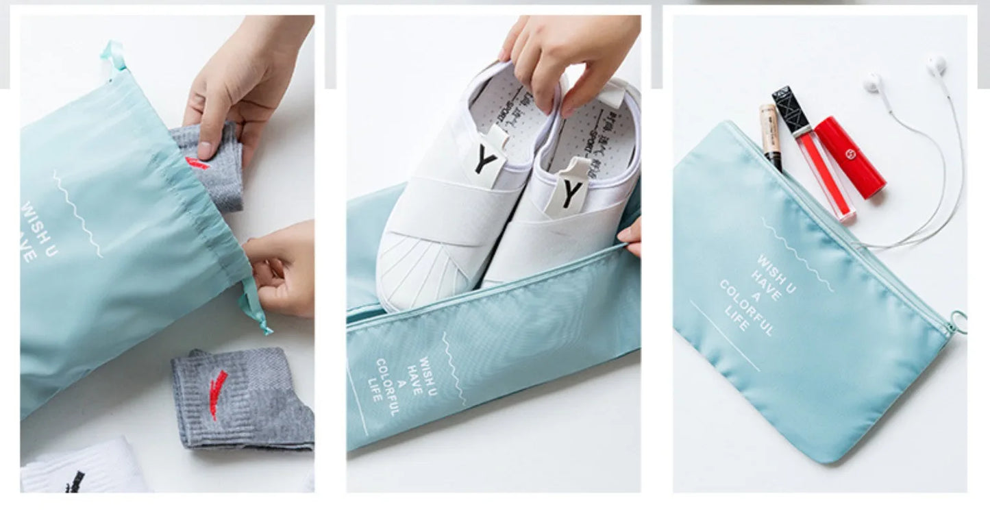 Kit 7 Organizadores de Viagem – Praticidade e Espaço