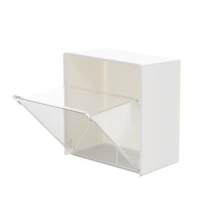 Organizador de Banheiro Adesivo – Caixa Flip-top Transparente
