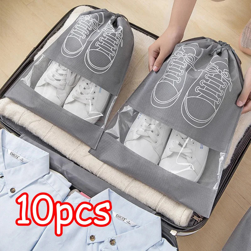 Kit 10 Sacos p/ Sapatos TNT – Impermeável e Pendurável