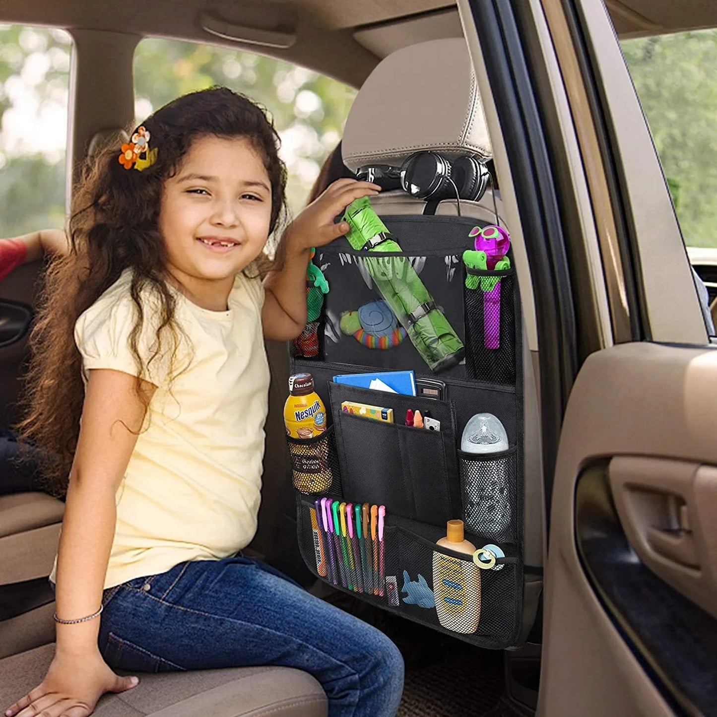 Organizador Infantil para Carro – Capa com Bolso Touch