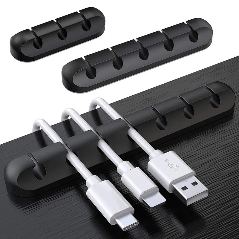 Organizador de Cabos USB e Fios – Suporte de Mesa Adesivo