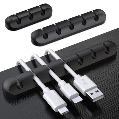 Organizador de Cabos USB e Fios – Suporte de Mesa Adesivo