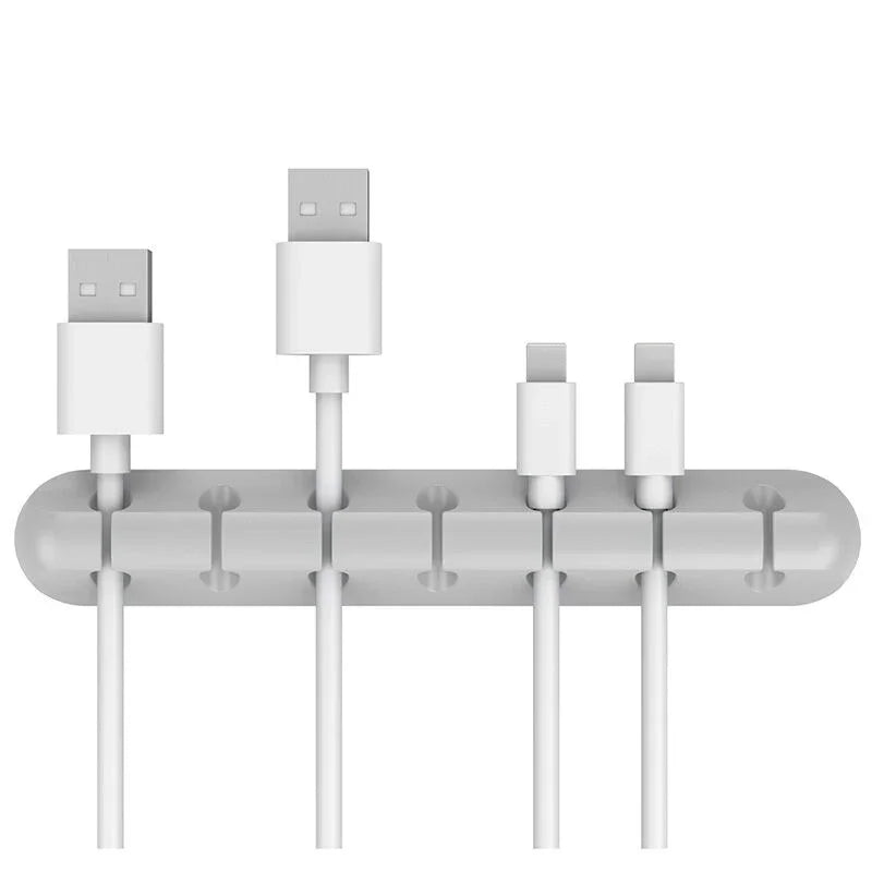 Organizador de Cabos USB e Fios – Suporte de Mesa Adesivo