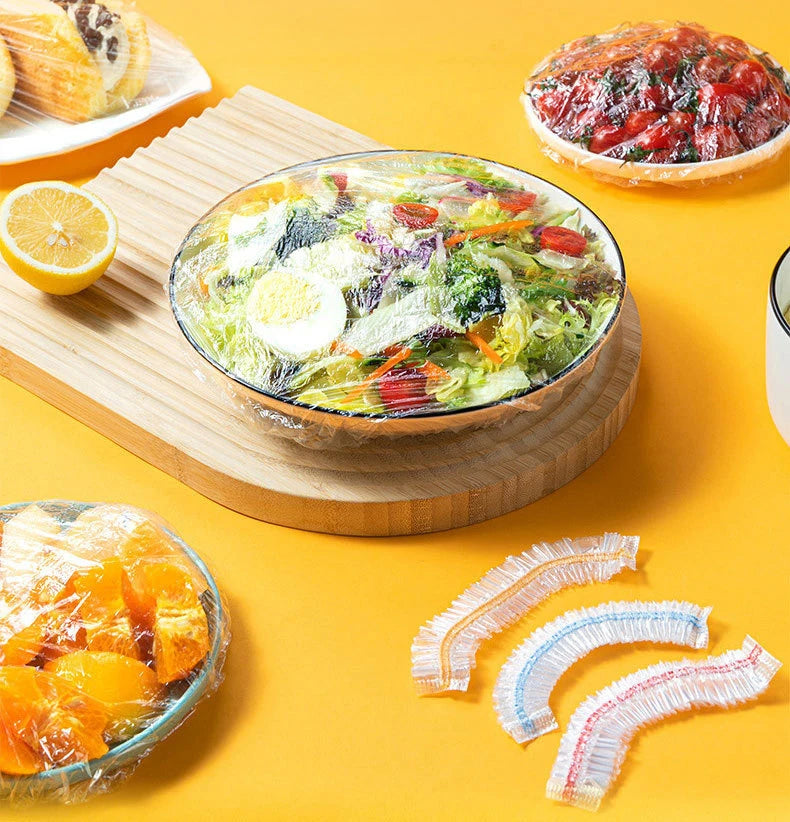 100 Capas Descartáveis de Armazenamento de Alimentos Cozinha