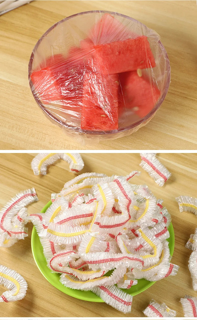 100 Capas Descartáveis de Armazenamento de Alimentos Cozinha