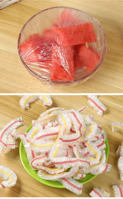 100 Capas Descartáveis de Armazenamento de Alimentos Cozinha