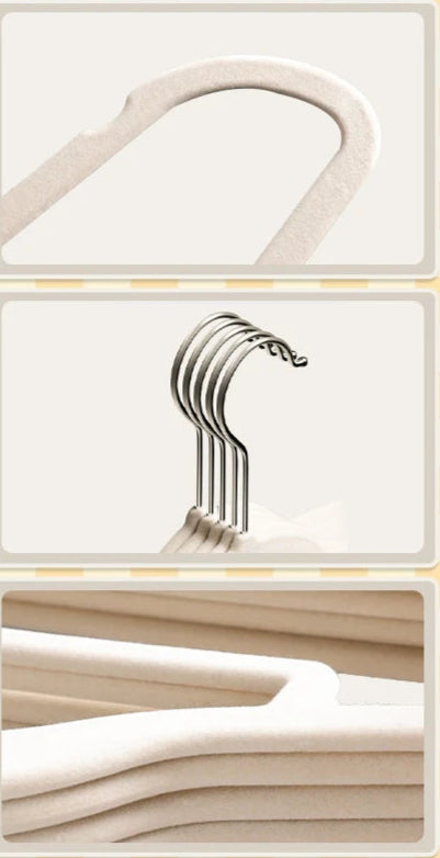 "Cabides de Veludo para Roupas Infantis – 10 Peças"