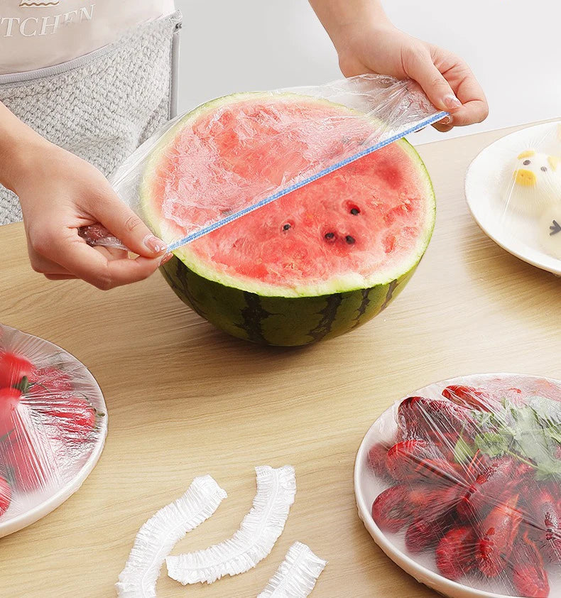 100 Capas Descartáveis de Armazenamento de Alimentos Cozinha