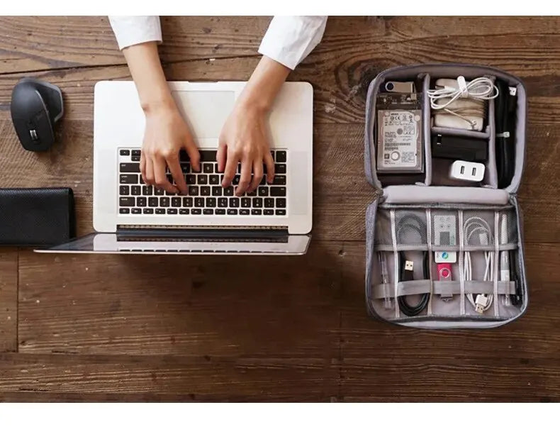 Organizador de Cabos e Carregadores – Impermeável Portátil