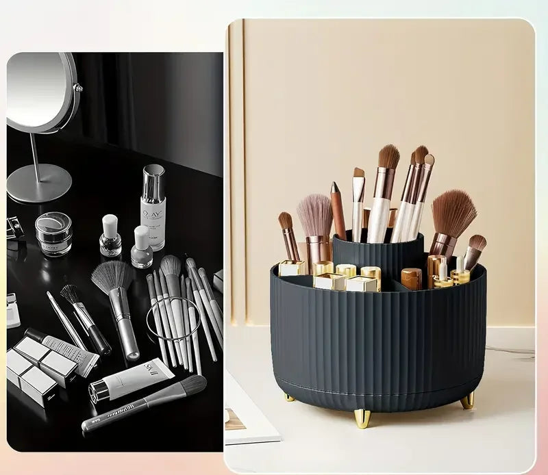 Suporte 360° para Pincéis de Maquiagem e Cosméticos