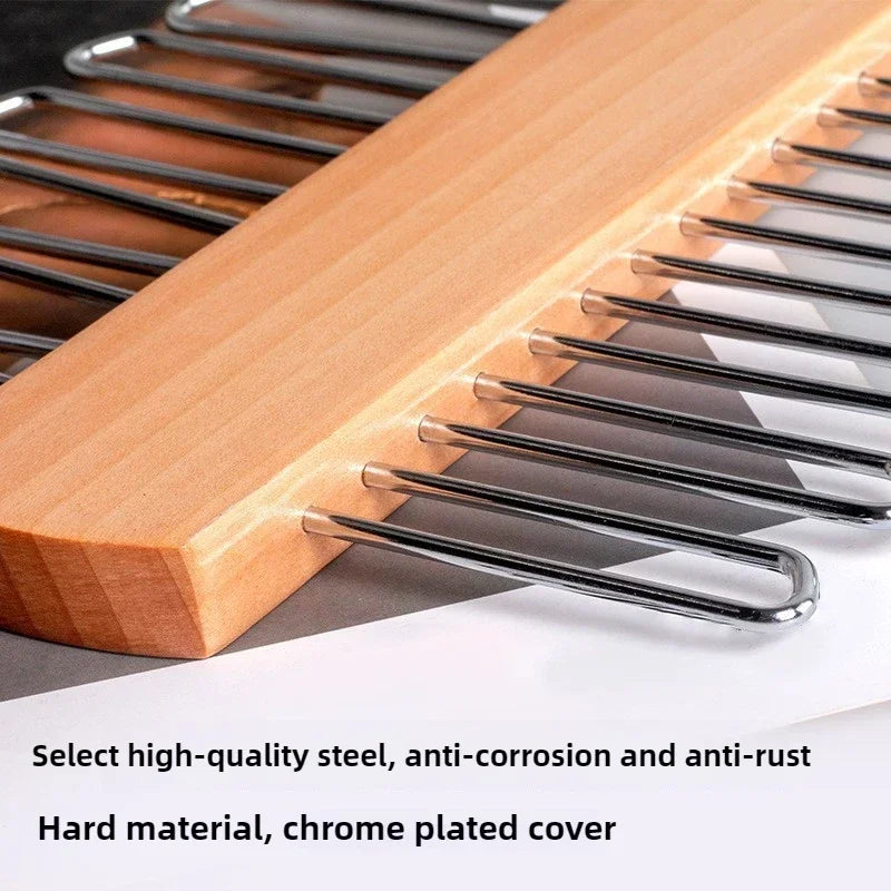 Cabide Multiuso de Madeira para Gravatas, Cintos e Lenços