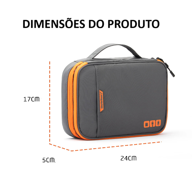 Organizador de Cabos Portátil Impermeável Compacto