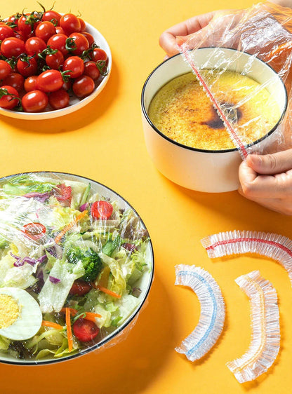 100 Capas Descartáveis de Armazenamento de Alimentos Cozinha